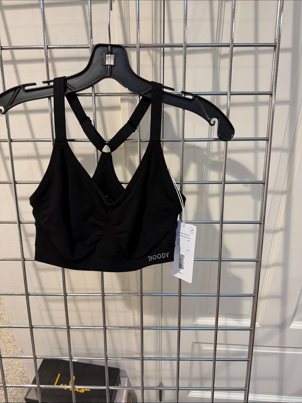 BOODY Black Seamless Racerback Sports Bra